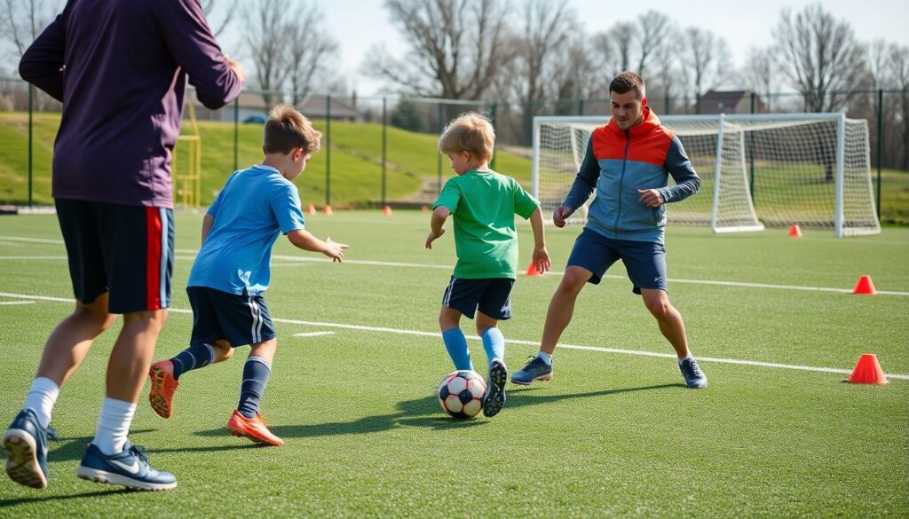 Технические тренировки для начинающих футболистов до 12 лет - иллюстрация