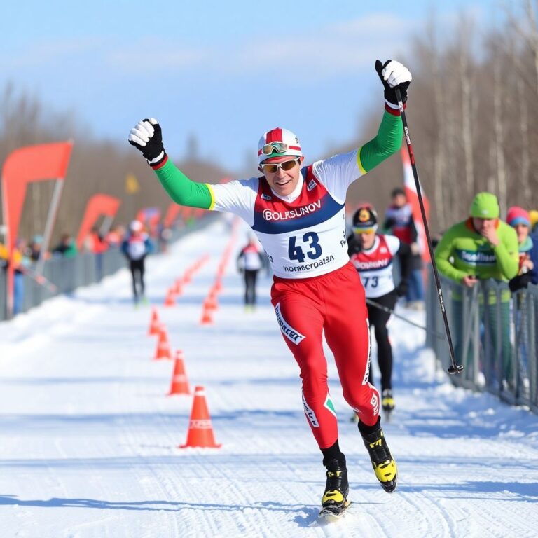 Александр Большунов выиграл марафон 70 км ЧР‑2026 в Мончегорске с желтой карточкой